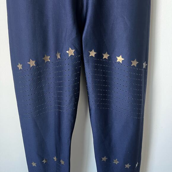 Ultracor high waisted navy leggings stars size S - Picture 7 of 10